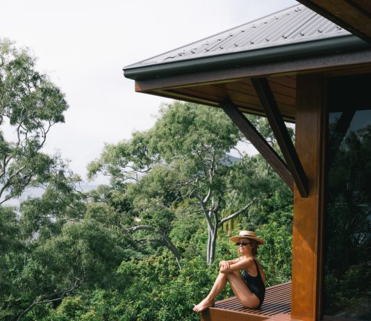 Private plunge pool overlooking the Whitsundays at a remote luxury lodge in Australia